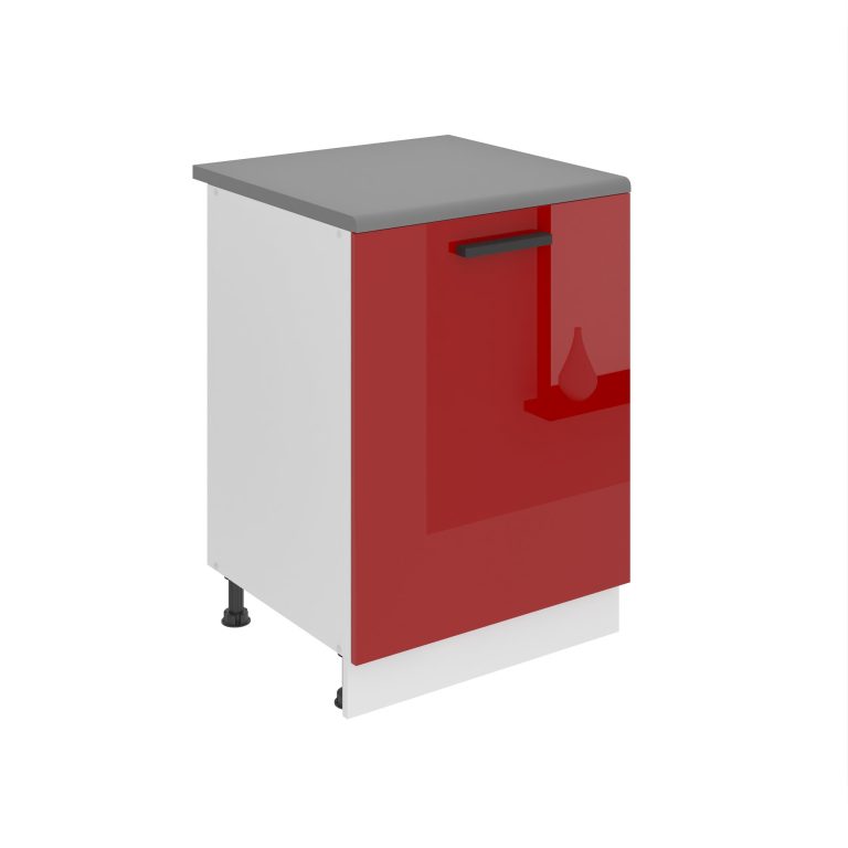Kuchyňská skříňka Belini Premium Full Version spodní 60 cm červený lesk s pracovní deskou Výrobce INF SD60/0/WT/R/B/B1/PP
