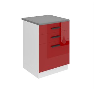 Kuchyňská skříňka Belini Premium Full Version spodní se zásuvkami 60 cm červený lesk s pracovní deskou Výrobce
