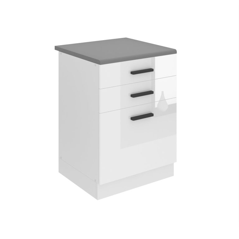 Kuchyňská skříňka dolní 60 cm šuplíky vnitřní INF SDSZ60WS/0/WT/W/B/B1/PP 