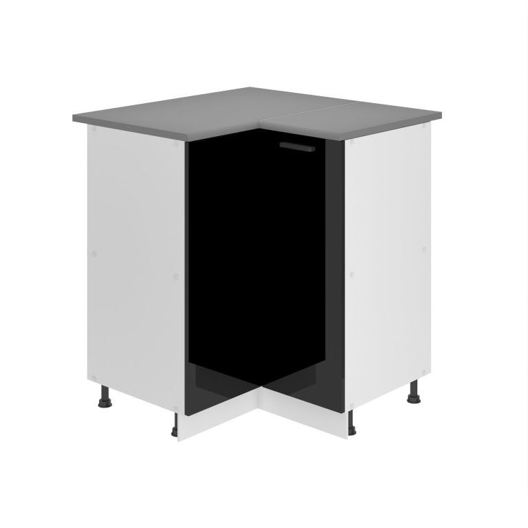 Kuchyňská skříňka Belini Premium Full Version spodní rohová 90 cm černý lesk s pracovní deskou Výrobce
