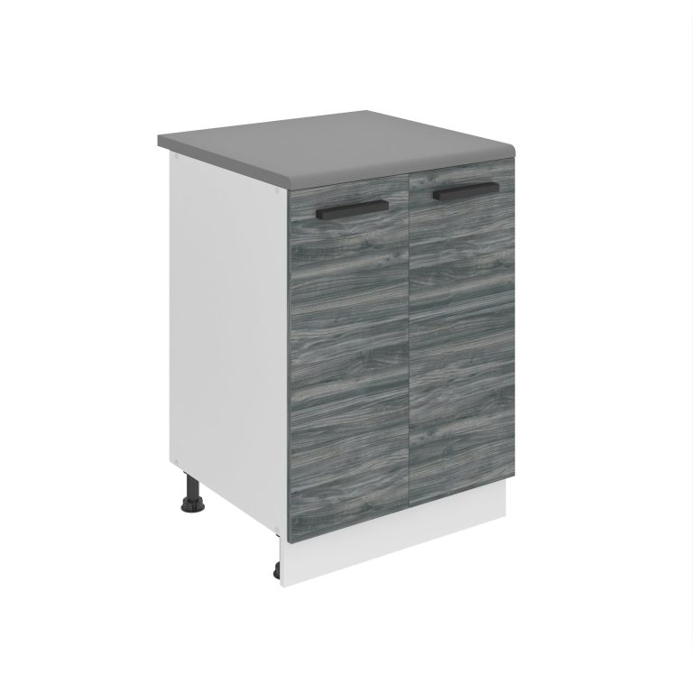 Kuchyňská skříňka Belini Premium Full Version spodní 60 cm šedý antracit Glamour Wood s pracovní deskou Výrobce TOR SD2-60/0/WT/GW/B/B1/PP

