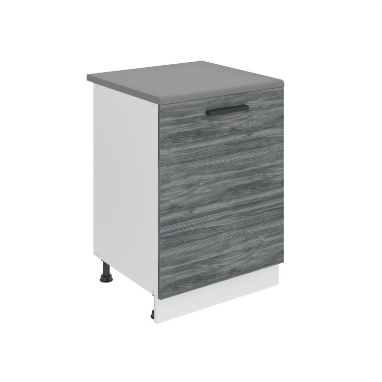 Kuchyňská skříňka Belini Premium Full Version spodní 60 cm šedý antracit Glamour Wood s pracovní deskou Výrobce TOR SD60/0/WT/GW/B/B1/PP
