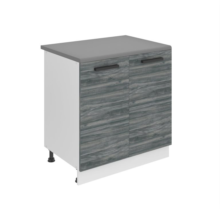 Kuchyňská skříňka Belini Premium Full Version spodní 80 cm šedý antracit Glamour Wood s pracovní deskou Výrobce TOR SD80/0/WT/GW/B/B1/PP
