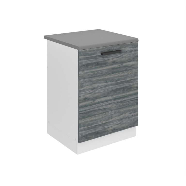 Kuchyňská skříňka Belini Premium Full Version dřezová 60 cm šedý antracit Glamour Wood s pracovní deskou Výrobce TOR SDZ60/0/WT/GW/B/B1/PP
