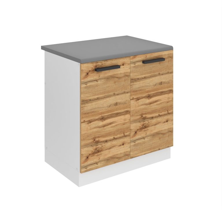 Kuchyňská skříňka Belini Premium Full Version dřezová 80 cm dub wotan s pracovní deskou Výrobce TOR SDZ80/0/WT/DW/B/B1/PP
