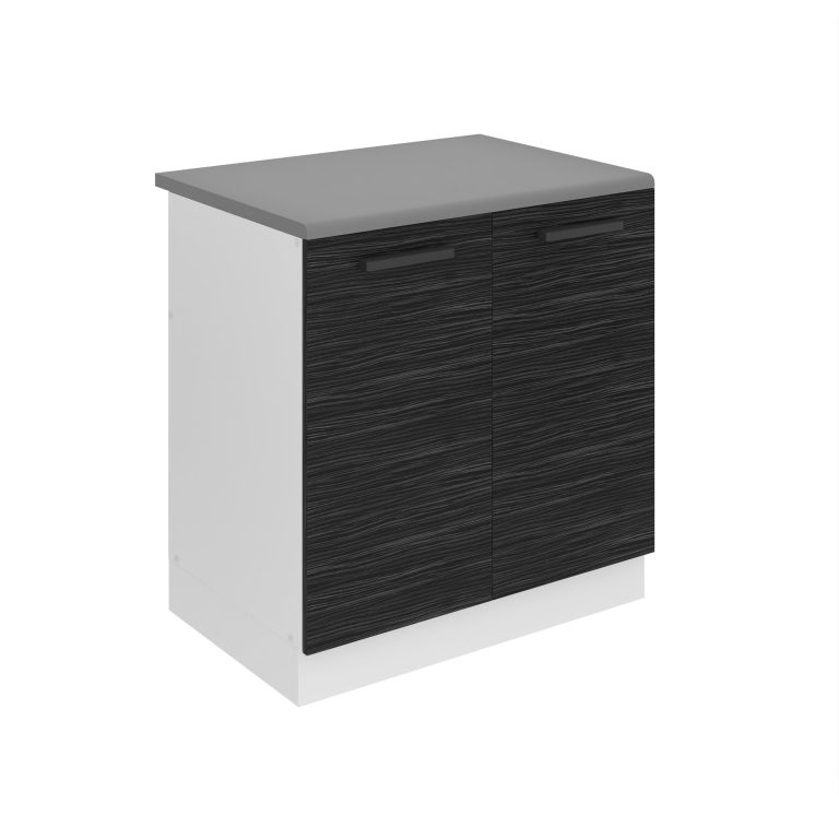 Kuchyňská skříňka Belini Premium Full Version dřezová 80 cm královský eben  s pracovní deskou Výrobce TOR SDZ80/0/WT/HK/B/B1/PP