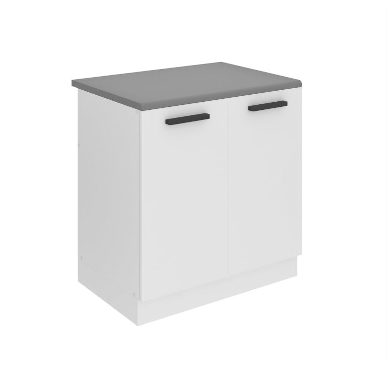 Kuchyňská skříňka Belini Premium Full Version dřezová 80 cm bílý mat s pracovní deskou Výrobce TOR SDZ80/0/WT/WT/B/B1/PP
