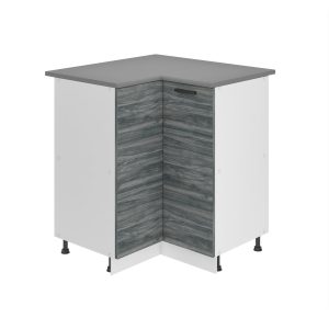 Kuchyňská skříňka Belini Premium Full Version spodní rohová 90 cm šedý antracit Glamour Wood s pracovní deskou Výrobce
