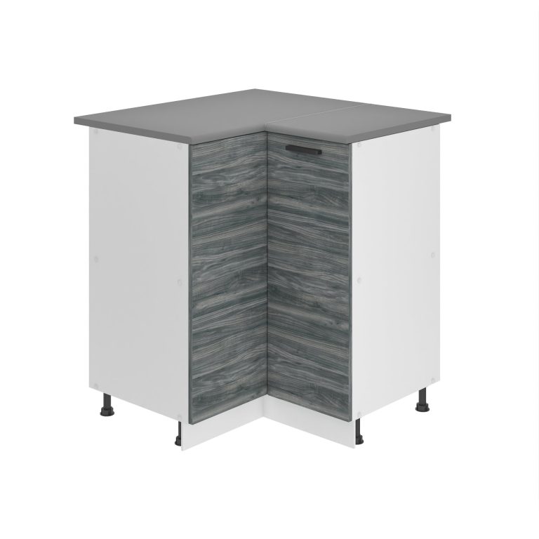Kuchyňská skříňka Belini Premium Full Version spodní rohová 90 cm šedý antracit Glamour Wood s pracovní deskou Výrobce
