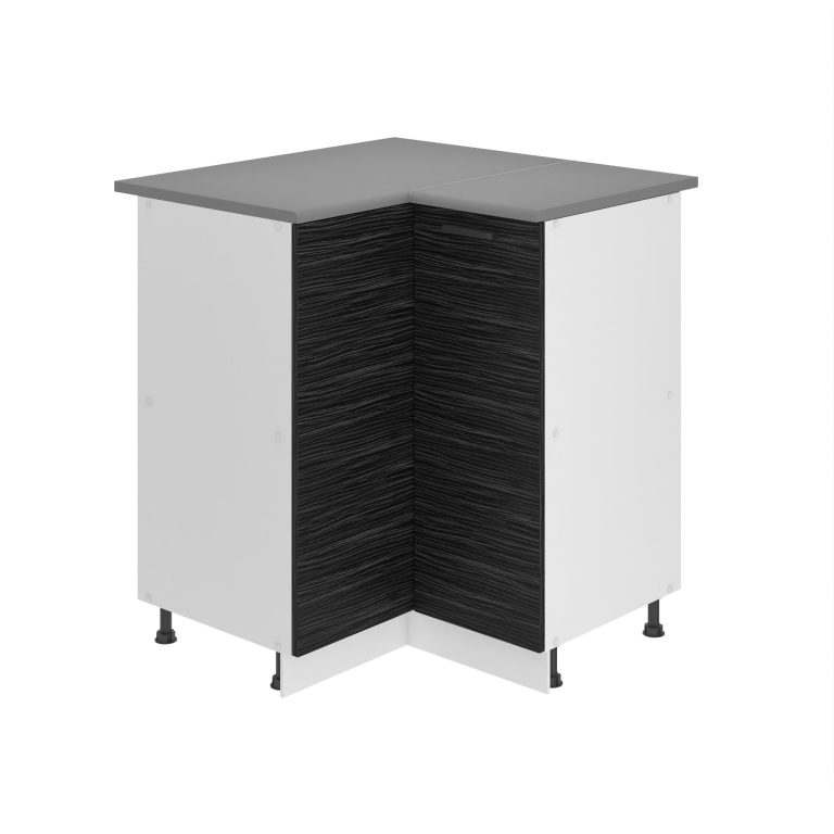 Kuchyňská skříňka Belini Premium Full Version spodní rohová 90 cm královský eben s pracovní deskou Výrobce TOR SNP90/0/WT/HK/B/B1/PP
