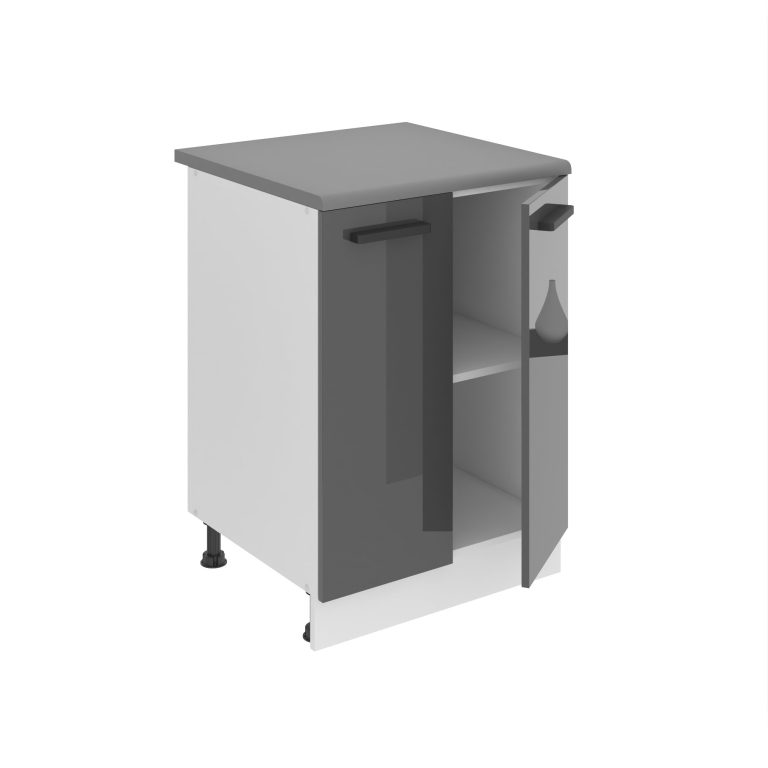 Kuchyňská skříňka Belini Premium Full Version spodní 60 cm šedý lesk s pracovní deskou Výrobce INF SD2-60/0/WT/S/B/B1/PP
