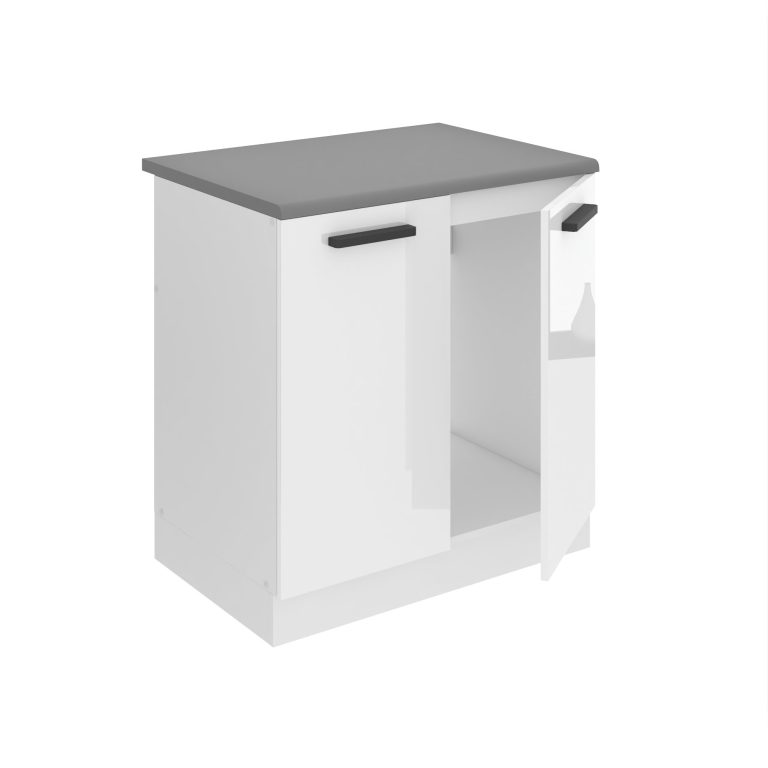 Kuchyňská skříňka Belini Premium Full Version dřezová 80 cm bílý lesk s pracovní deskou Výrobce INF SDZ80/0/WT/W/B/B1/PP
