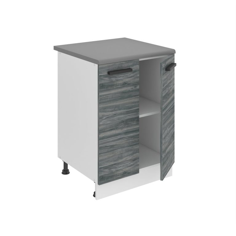 Kuchyňská skříňka Belini Premium Full Version spodní 60 cm šedý antracit Glamour Wood s pracovní deskou Výrobce TOR SD2-60/0/WT/GW/B/B1/PP
