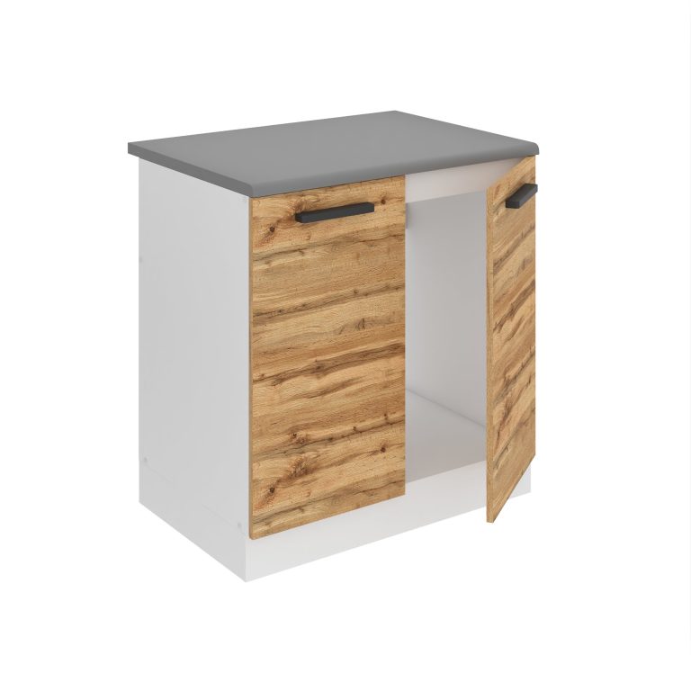 Kuchyňská skříňka Belini Premium Full Version dřezová 80 cm dub wotan s pracovní deskou Výrobce TOR SDZ80/0/WT/DW/B/B1/PP
