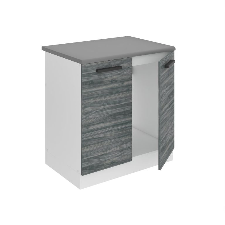 Kuchyňská skříňka Belini Premium Full Version dřezová 80 cm šedý antracit Glamour Wood s pracovní deskou Výrobce TOR SDZ80/0/WT/GW/B/B1/PP

