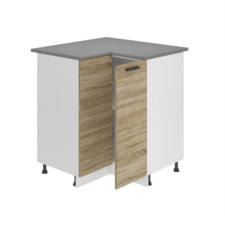 Kuchyňská skříňka Belini Premium Full Version spodní rohová 90 cm dub sonoma s pracovní deskou Výrobce TOR SNP90/0/WT/DS/B/B1/PP
