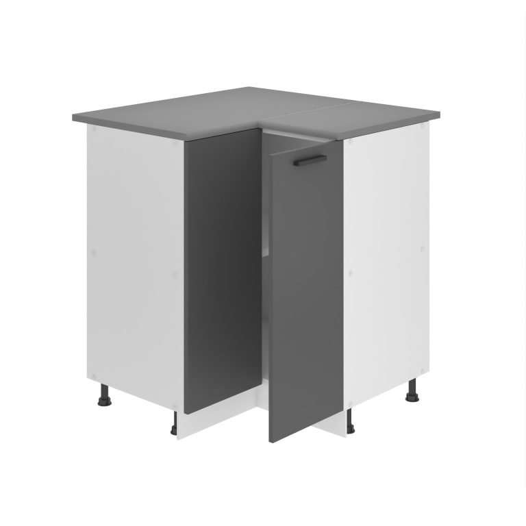 Kuchyňská skříňka Belini Premium Full Version spodní rohová 90 cm šedý mat s pracovní deskou Výrobce
