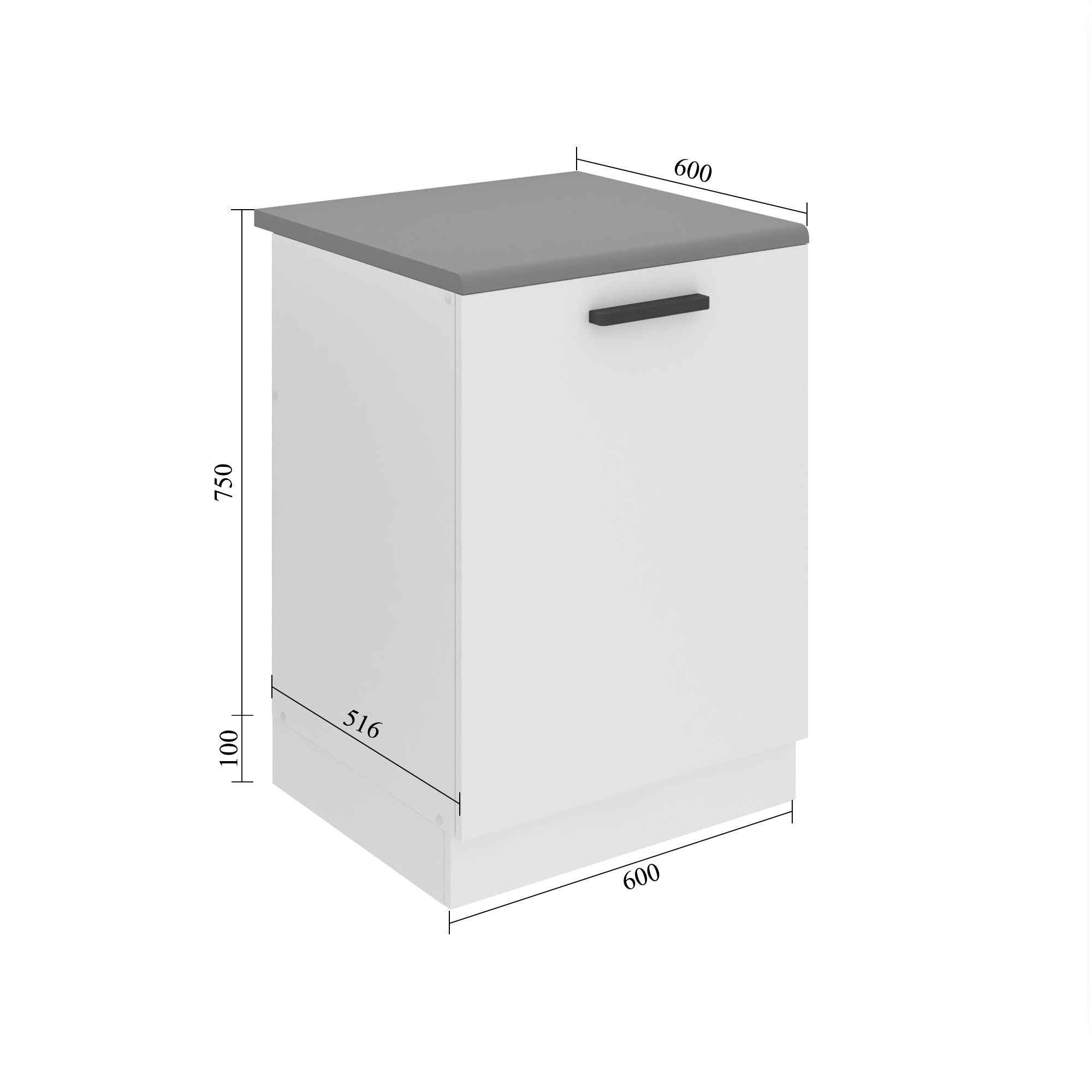 Kuchyňská skříňka Belini Premium Full Version dřezová 60 cm bílý lesk s pracovní deskou Výrobce INF SDZ60/0/WT/W/B/B1/PP
