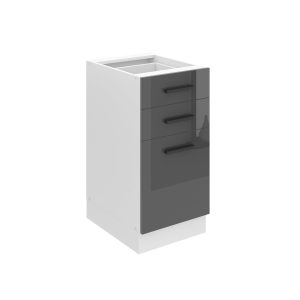Kuchyňská skříňka Belini Premium Full Version spodní se zásuvkami 40 cm šedý lesk bez pracovní desky Výrobce
