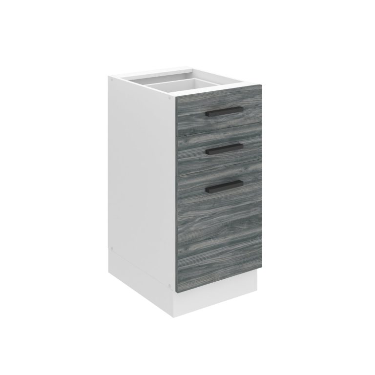 Kuchyňská skříňka Belini Premium Full Version spodní se zásuvkami 40 cm šedý antracit Glamour Wood bez pracovní desky Výrobce
