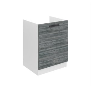 Kuchyňská skříňka Belini Premium Full Version dřezová 60 cm šedý antracit Glamour Wood bez pracovní desky Výrobce
