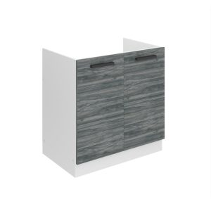 Kuchyňská skříňka Belini Premium Full Version dřezová 80 cm šedý antracit Glamour Wood bez pracovní desky Výrobce
