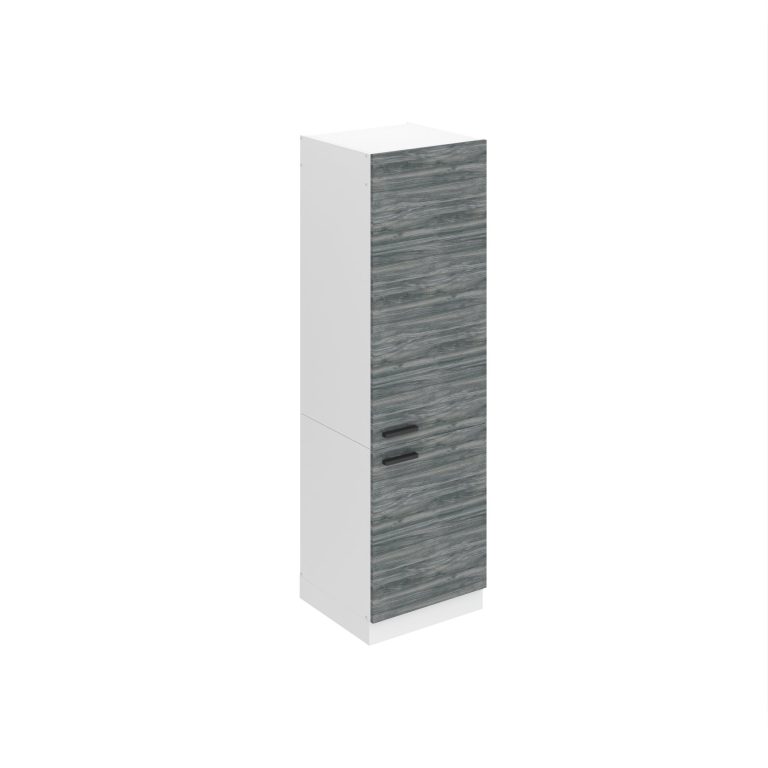 Vysoká kuchyňská skříňka Belini Premium Full Version na vestavnou lednici 60 cm šedý antracit Glamour Wood Výrobce TOR SSL60/0/WT/GW/0/B1/PP