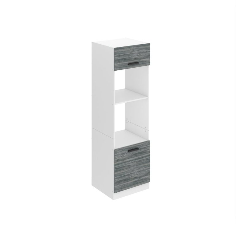 Vysoká kuchyňská skříňka Belini Premium Full Version pro vestavnou troubu 60 cm šedý antracit Glamour Wood Výrobce TOR SSP60/0/WT/GW/0/B1/PP