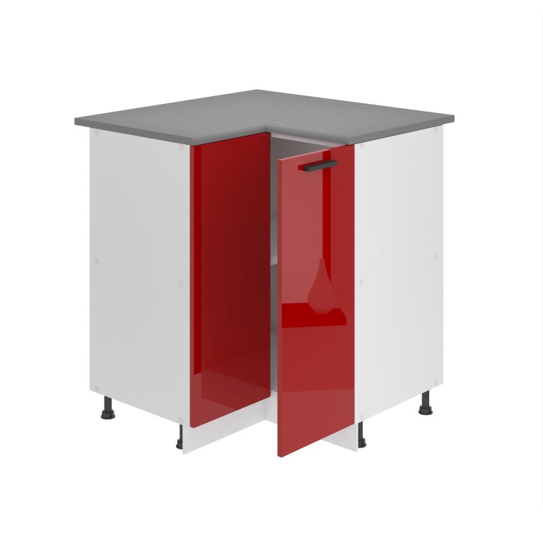 Kuchyňská skříňka Belini Premium Full Version spodní rohová 90 cm červený lesk s pracovní deskou Výrobce
