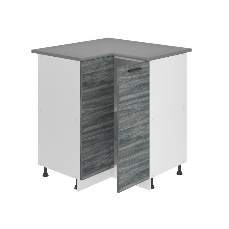 Kuchyňská skříňka Belini Premium Full Version spodní rohová 90 cm šedý antracit Glamour Wood bez pracovní desky Výrobce
