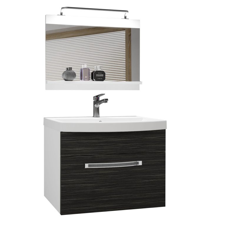 Koupelnový nábytek Belini Premium Full Version královský eben + umyvadlo + zrcadlo + LED osvětlení Glamour 2 Výrobce GLA M 1/0/W/HK/0/MB/PP