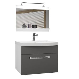 Koupelnový nábytek Belini Premium Full Version šedý mat + umyvadlo + zrcadlo + LED osvětlení Glamour 3 Výrobce