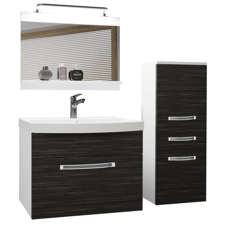Koupelnový nábytek Belini Premium Full Version královský eben + umyvadlo + zrcadlo + LED osvětlení Glamour 21 Výrobce GLA M 2/0/W/HK/0/MB/PP
