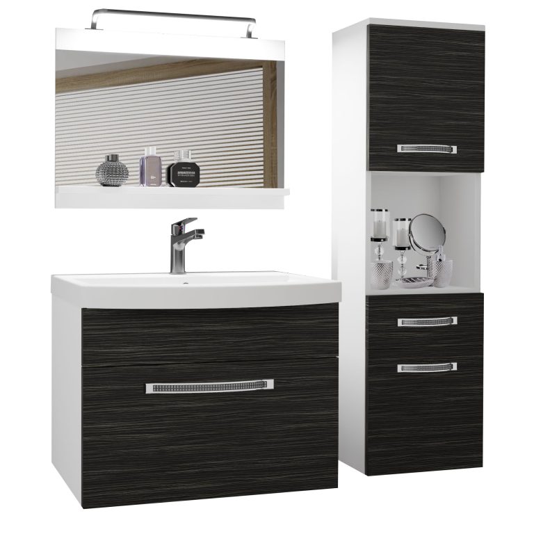 Koupelnový nábytek Belini Premium Full Version královský eben
+ umyvadlo + zrcadlo + LED osvětlení Glamour 40 Výrobce GLA M 3/0/W/HK/0/MB/PP