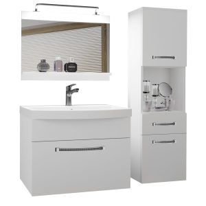 Koupelnový nábytek Belini Premium Full Version bílý mat + umyvadlo + zrcadlo + LED osvětlení Glamour 39 Výrobce
