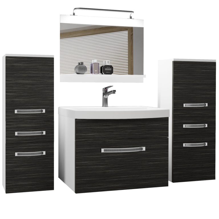 Koupelnový nábytek Belini Premium Full Version královský eben
+ umyvadlo + zrcadlo + LED osvětlení Glamour 59 Výrobce GLA M 4/0/W/HK/0/MB/PP
