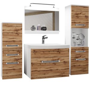 Koupelnový nábytek Belini Premium Full Version dub wotan
+ umyvadlo + zrcadlo + LED osvětlení Glamour 80 Výrobce

