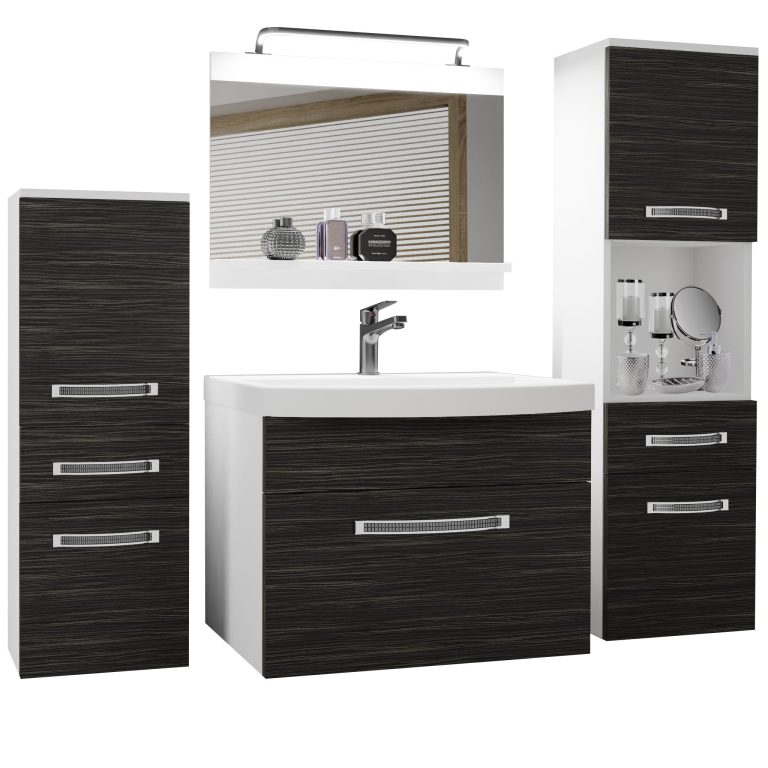 Koupelnový nábytek Belini Premium Full Version královský eben
+ umyvadlo + zrcadlo + LED osvětlení Glamour 78 Výrobce GLA M 5/0/W/HK/0/MB/PP
 