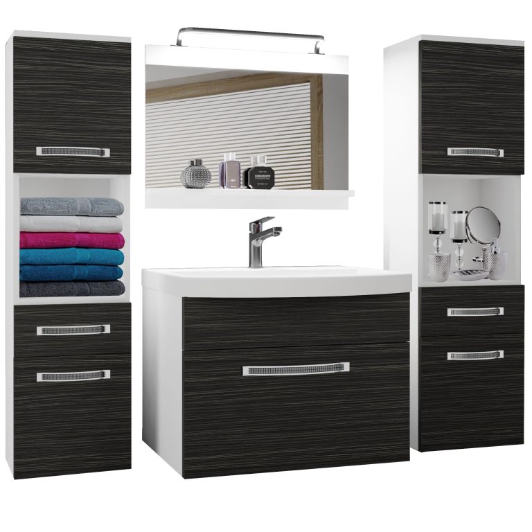 Koupelnový nábytek Belini Premium Full Version královský eben
+ umyvadlo + zrcadlo + LED osvětlení Glamour 97 Výrobce GLA M 6/0/W/HK/0/MB/PP
