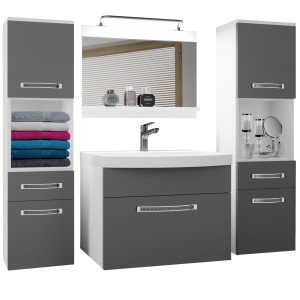 Koupelnový nábytek Belini Premium Full Version šedý mat
+ umyvadlo + zrcadlo + LED osvětlení Glamour 98 Výrobce
