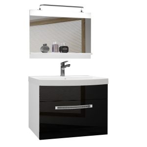 Koupelnový nábytek Belini Premium Full Version černý lesk + umyvadlo + zrcadlo + LED osvětlení Glamour 6 Výrobce