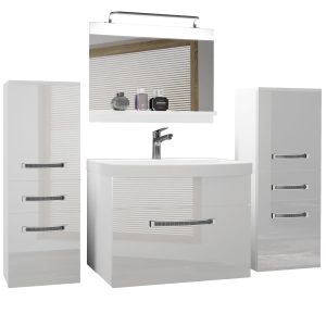 Koupelnový nábytek Belini Premium Full Version bílý lesk + umyvadlo + zrcadlo + LED osvětlení Glamour 62 Výrobce
