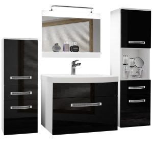 Koupelnový nábytek Belini Premium Full Version černý lesk
+ umyvadlo + zrcadlo + LED osvětlení Glamour 82 Výrobce
