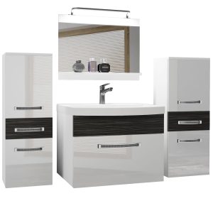 Koupelnový nábytek Belini Premium Full Version bílý lesk / královský eben + umyvadlo + zrcadlo + LED osvětlení Glamour 73 Výrobce
