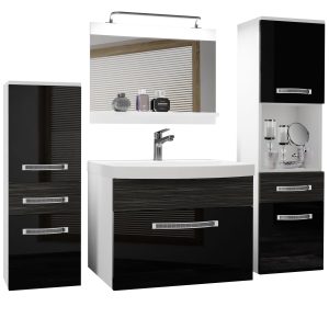 Koupelnový nábytek Belini Premium Full Version černý lesk / královský eben + umyvadlo + zrcadlo + LED osvětlení Glamour 94 Výrobce
