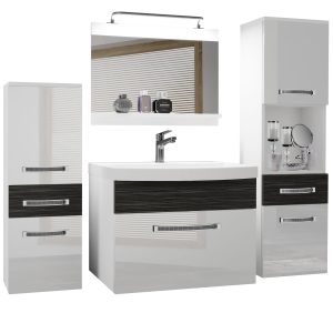 Koupelnový nábytek Belini Premium Full Version bílý lesk / královský eben + umyvadlo + zrcadlo + LED osvětlení Glamour 92 Výrobce
