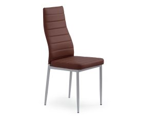 Jídelní židle Belini hnědá kovové nohy Moderno