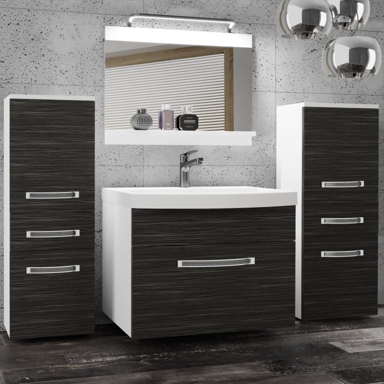 Koupelnový nábytek Belini Premium Full Version královský eben
+ umyvadlo + zrcadlo + LED osvětlení Glamour 59 Výrobce GLA M 4/0/W/HK/0/MB/PP
