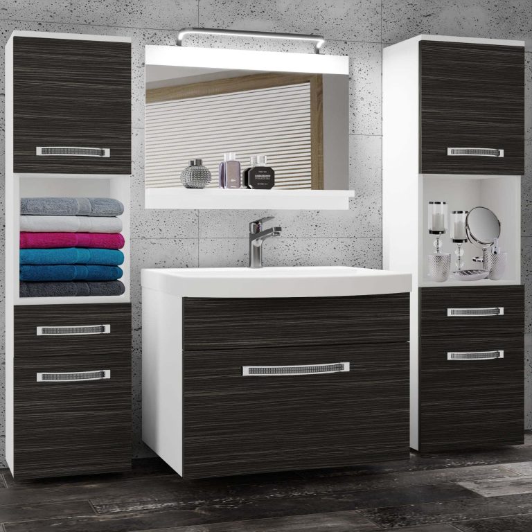 Koupelnový nábytek Belini Premium Full Version královský eben
+ umyvadlo + zrcadlo + LED osvětlení Glamour 97 Výrobce GLA M 6/0/W/HK/0/MB/PP
