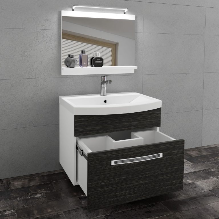 Koupelnový nábytek Belini Premium Full Version královský eben + umyvadlo + zrcadlo + LED osvětlení Glamour 2 Výrobce GLA M 1/0/W/HK/0/MB/PP